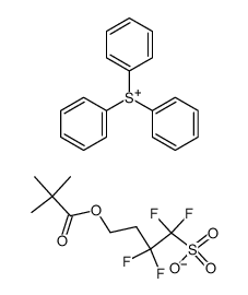 triphenylsulfonium 4-pivaloyloxy-1,1,2,2-tetrafluorobutanesulfonate Structure