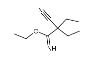 2-ethyl-2-cyano-butyrimidic acid ethyl ester Structure
