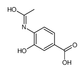 4-乙酰氨基-3-羟基苯甲酸结构式