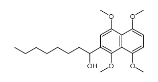 2-(1-hydroxyoctyl)-1,4,5,8-tetramethoxynaphthalene结构式