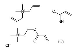 dimethyl-bis(prop-2-enyl)azanium,prop-2-enamide,trimethyl(2-prop-2-enoyloxyethyl)azanium,dichloride Structure