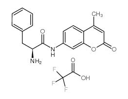 L-苯丙氨酸-7-氨基-4-甲基香豆素三氟乙酸盐结构式