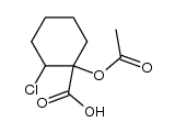 1-acetoxy-2-chlorocyclohexanecarboxylic acid Structure
