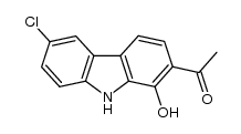 2-acetyl-6-chlorocarbazol-1-ol结构式