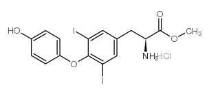 o-(4-羟基苯基)-3,5-二碘-L-酪氨酸甲酯盐酸盐结构式