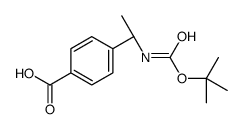 (R)-4-(1-((叔丁氧基羰基)氨基)乙基)苯甲酸结构式