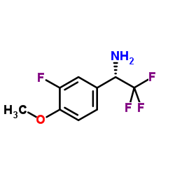 (1S)-2,2,2-Trifluoro-1-(3-fluoro-4-methoxyphenyl)ethanamine Structure