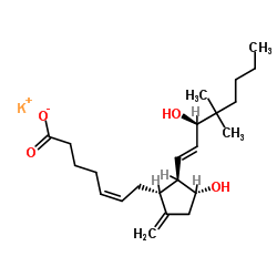9-脱氧-9-亚甲基-16,16-二甲基前列腺素E2(钾盐)结构式
