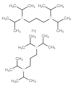 [P,P''-1,3-双(二异丙基膦基)丙烷] [P-1,3-双(二异丙基膦基)丙烷]钯(0)结构式