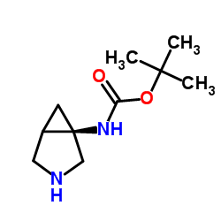 叔-丁基 (1R)-3-氮杂二环[3.1.0]己烷-1-基氨基甲酯结构式