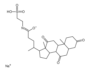 sodium,2-[4-(10,13-dimethyl-3,7,12-trioxo-1,2,4,5,6,8,9,11,14,15,16,17-dodecahydrocyclopenta[a]phenanthren-17-yl)pentanoylamino]ethanesulfonate Structure