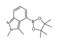 2,3-二甲基-4-(四甲基-1,3,2-二氧杂硼烷-2-基)-2H-吲唑结构式