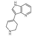 3-(1,2,3,6-四氢-4-吡啶)-1H-吡咯并[3,2-b]吡啶结构式