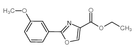 2-(3-甲氧基苯基)-噁唑-4-羧酸乙酯结构式