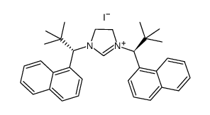 1,3-bis((S)-2,2-dimethyl-1-(naphthalen-1-yl)propyl)-4,5-dihydro-1H-imidazol-3-ium iodide Structure