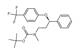 (+)-N-tert-butoxycarbonyl-N-methyl-3-phenyl-3-[4-(trifluoromethyl)phenoxy]propanamine Structure