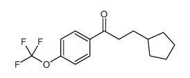 3-cyclopentyl-1-[4-(trifluoromethoxy)phenyl]propan-1-one Structure
