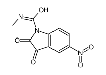 N-methyl-5-nitro-2,3-dioxoindole-1-carboxamide结构式