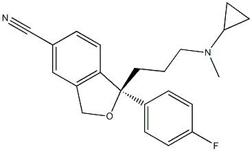 (S)-1-[3-(Cyclopropyl-Methyl-aMino)-propyl]-1-(4-fluoro-phenyl)-1,3-dihydro-isobenzofuran-5-carbonitrile Structure