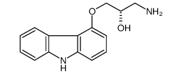 (S)-1-氨基-3-(9h-咔唑-4-氧基)-2-丙醇结构式