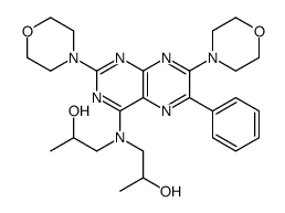 1-[(2,7-dimorpholin-4-yl-6-phenylpteridin-4-yl)-(2-hydroxypropyl)amino]propan-2-ol结构式