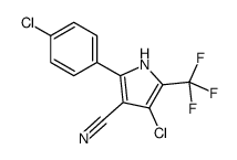 4-chloro-2-(4-chlorophenyl)-5-(trifluoromethyl)-1H-pyrrole-3-carbonitrile结构式