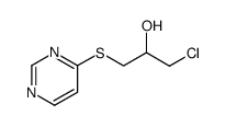 4-((1-Chloro-2-hydroxy-3-propanyl)thio)pyrimidine结构式