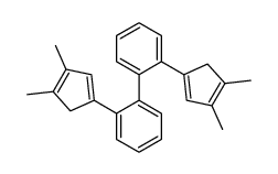 1-(3,4-dimethylcyclopenta-1,3-dien-1-yl)-2-[2-(3,4-dimethylcyclopenta-1,3-dien-1-yl)phenyl]benzene结构式