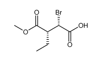 Butanedioic acid, 2-bromo-3-ethyl-, 4-methyl ester, [S-(R*,S*)]- (9CI) Structure