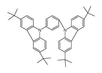 3,6-ditert-butyl-9-[4-(3,6-ditert-butylcarbazol-9-yl)phenyl]carbazole Structure