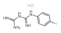 1-(4-fluorophenyl)biguanide hydrochloride Structure