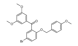 (5-Bromo-2-((4-Methoxybenzyl)Oxy)Phenyl)(3,5-Dimethoxyphenyl)Methanone结构式