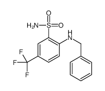 2-苄氨基-5-三氟甲基苯磺酰胺结构式