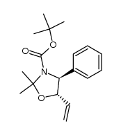 (4S,5S)-3-tert-butoxycarbonyl-2,2-dimethyl-4-phenyl-5-vinyloxazolidine Structure