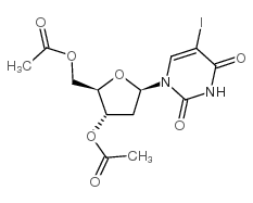 ((2R,3S,5R)-3-Acetoxy-5-(5-iodo-2,4-dioxo-3,4-dihydropyrimidin-1(2H)-yl)tetrahydrofuran-2-yl)methyl acetate Structure