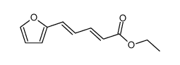 5t(-)-[2]furyl-penta-2t(-),4-dienoic acid ethyl ester结构式