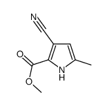 3-氰基-5-甲基-1H-吡咯-2-羧酸甲酯结构式