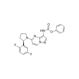(R)-苯基(5-(2-(2,5-二氟苯基)吡咯烷-1-基)吡唑并[1,5-a]嘧啶-3-基)氨基甲酸酯结构式