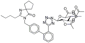 Irbesartan N-β-D-2,3,4-Tri-O-acetyl-glucuronide Methyl Ester structure