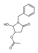 1-benzyl-2-hydroxy-5-oxopyrrolidin-3-yl acetate Structure