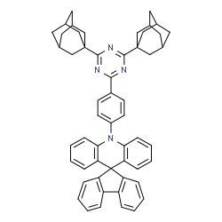 10-[4-[4,6-二(1-金刚烷基)-1,3,5-三嗪-2-基]苯基]-10H-螺[吖啶-9,9'-芴]结构式