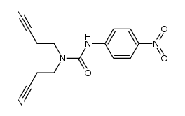 N,N-bis-(2-cyano-ethyl)-N'-(4-nitro-phenyl)-urea结构式