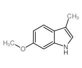 6-甲氧基-3-甲基-1H-吲哚结构式