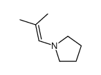 1-(2-甲基-1-丙烯基)吡咯烷结构式