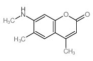 2H-1-Benzopyran-2-one,4,6-dimethyl-7-(methylamino)- Structure