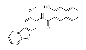 3-羟基-N-(2-甲氧基-3-二苯并呋喃基)-2-萘甲酰胺结构式