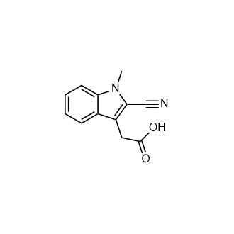 2-(2-氰基-1-甲基-1H-吲哚-3-基)乙酸结构式