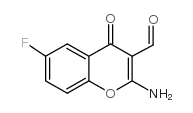 2-氨基-6-氟-4-氧代-4H-色烯-3-甲醛结构式