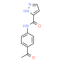 N-(4-乙酰基苯基)-1H-吡唑-3-甲酰胺结构式