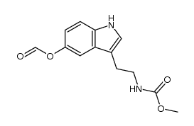 5-formyloxy-N-methoxycarbonyltryptamine结构式